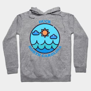 Duck, NC Summertime Vacationing Ocean Skyline Hoodie